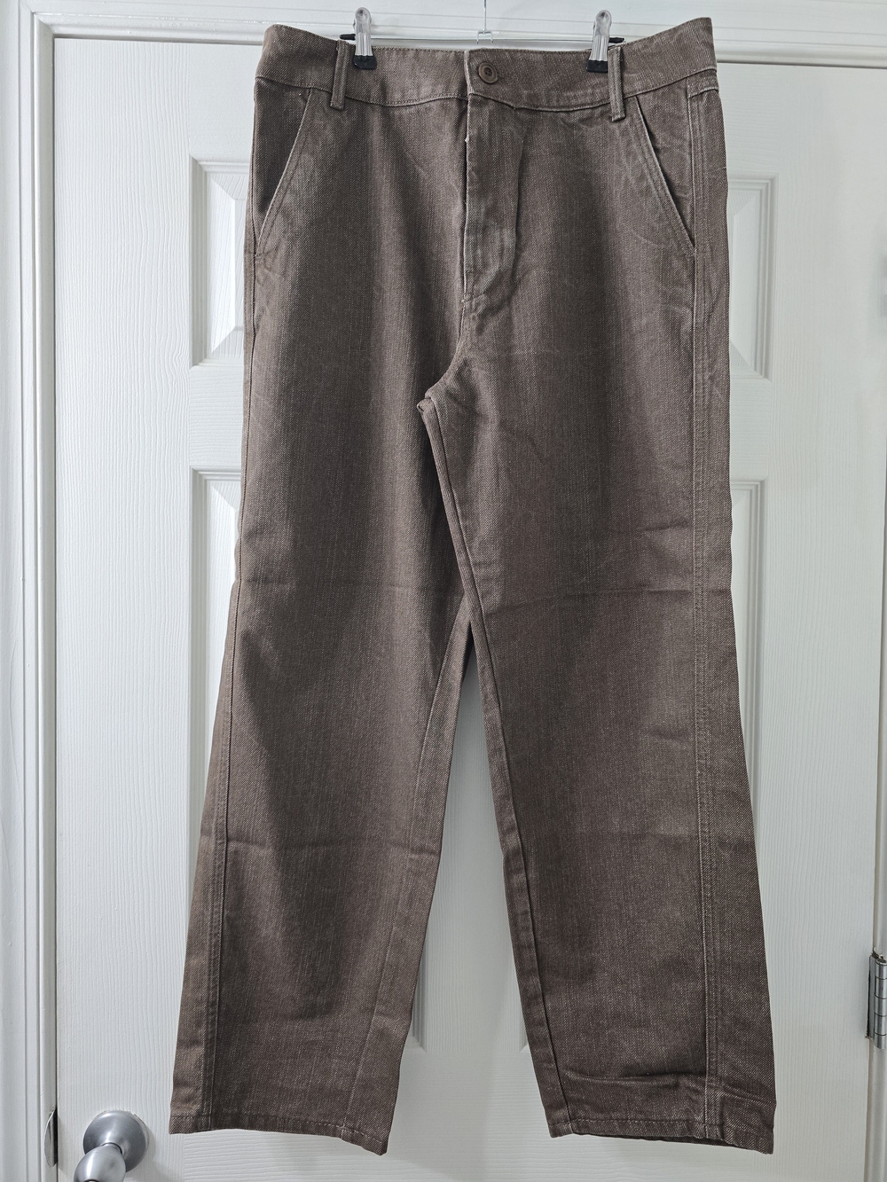 NWOT Zara Brown Straight-Leg Pants - 12